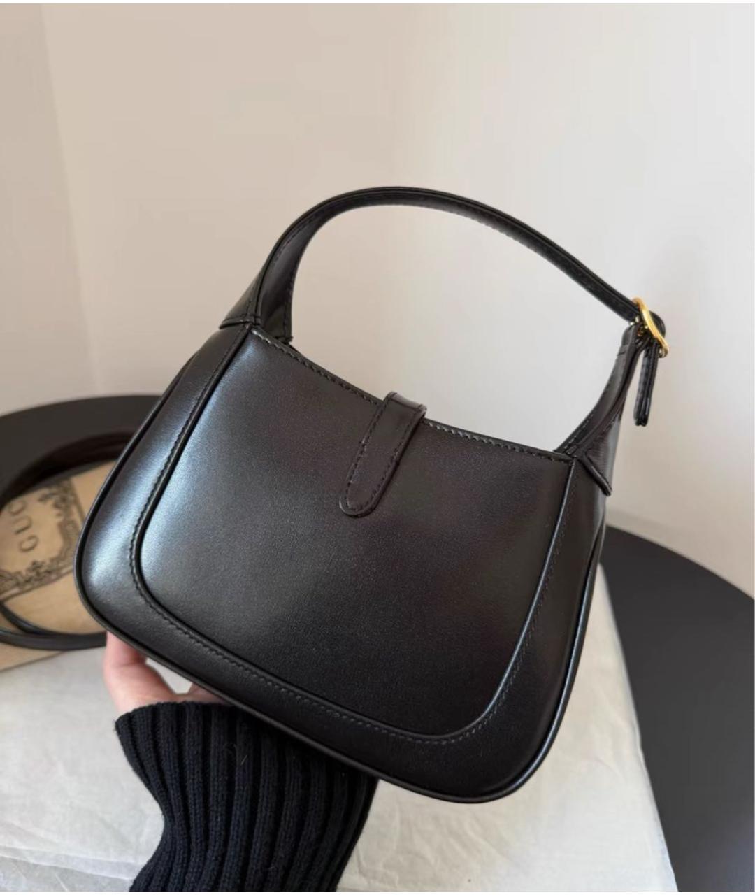 GUCCI Черная кожаная сумка через плечо, фото 3