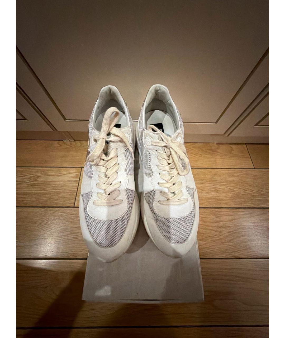 GOLDEN GOOSE DELUXE BRAND Белые кожаные кроссовки, фото 2