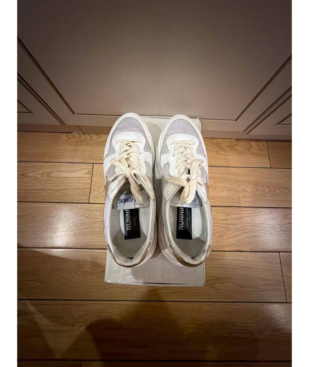 GOLDEN GOOSE DELUXE BRAND Белые кожаные кроссовки, фото 3