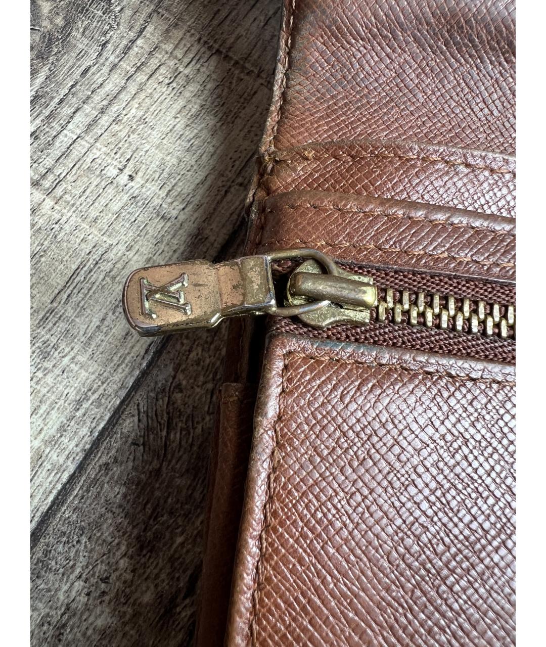 LOUIS VUITTON Коричневый кошелек, фото 5