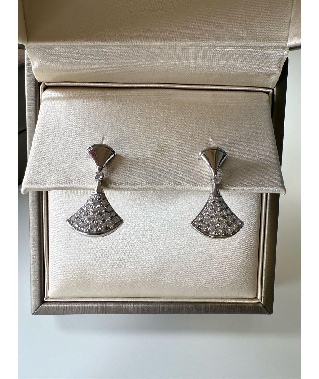 BVLGARI Белые серьги из белого золота, фото 7
