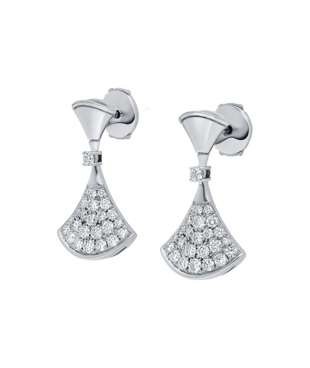 BVLGARI Белые серьги из белого золота, фото 2