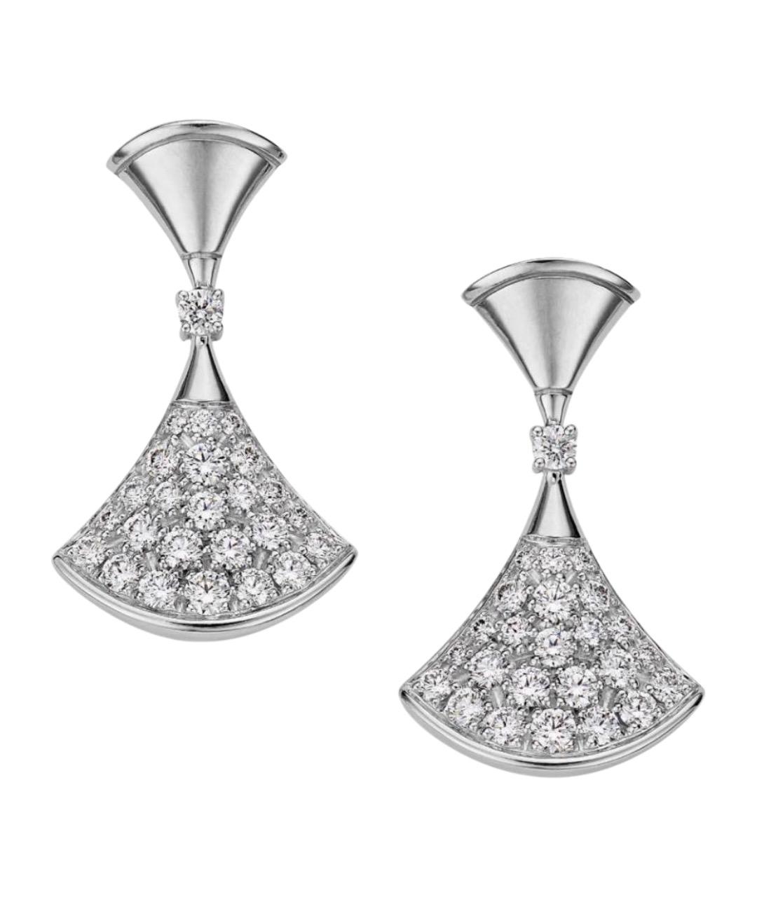 BVLGARI Белые серьги из белого золота, фото 1