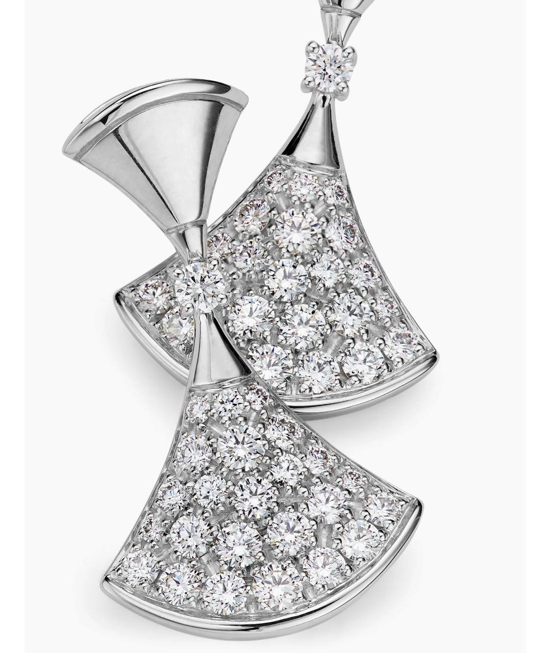 BVLGARI Белые серьги из белого золота, фото 3