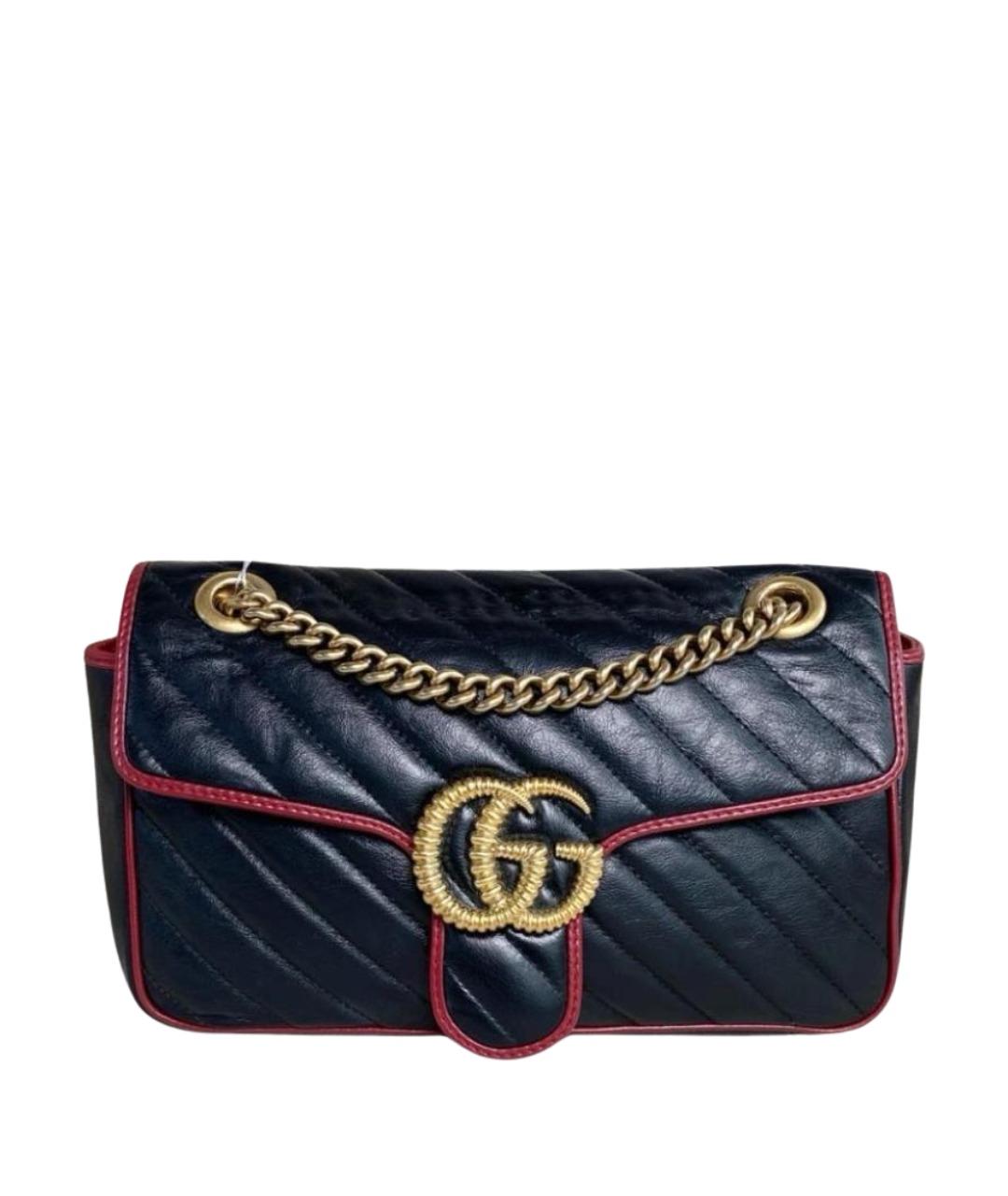 GUCCI Черная кожаная сумка через плечо, фото 1