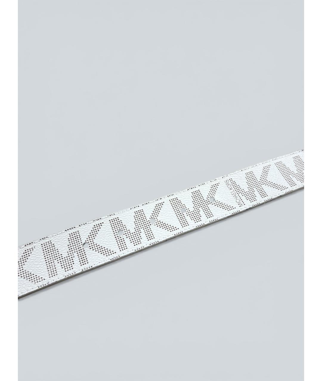 MICHAEL KORS Белый кожаный ремень, фото 4