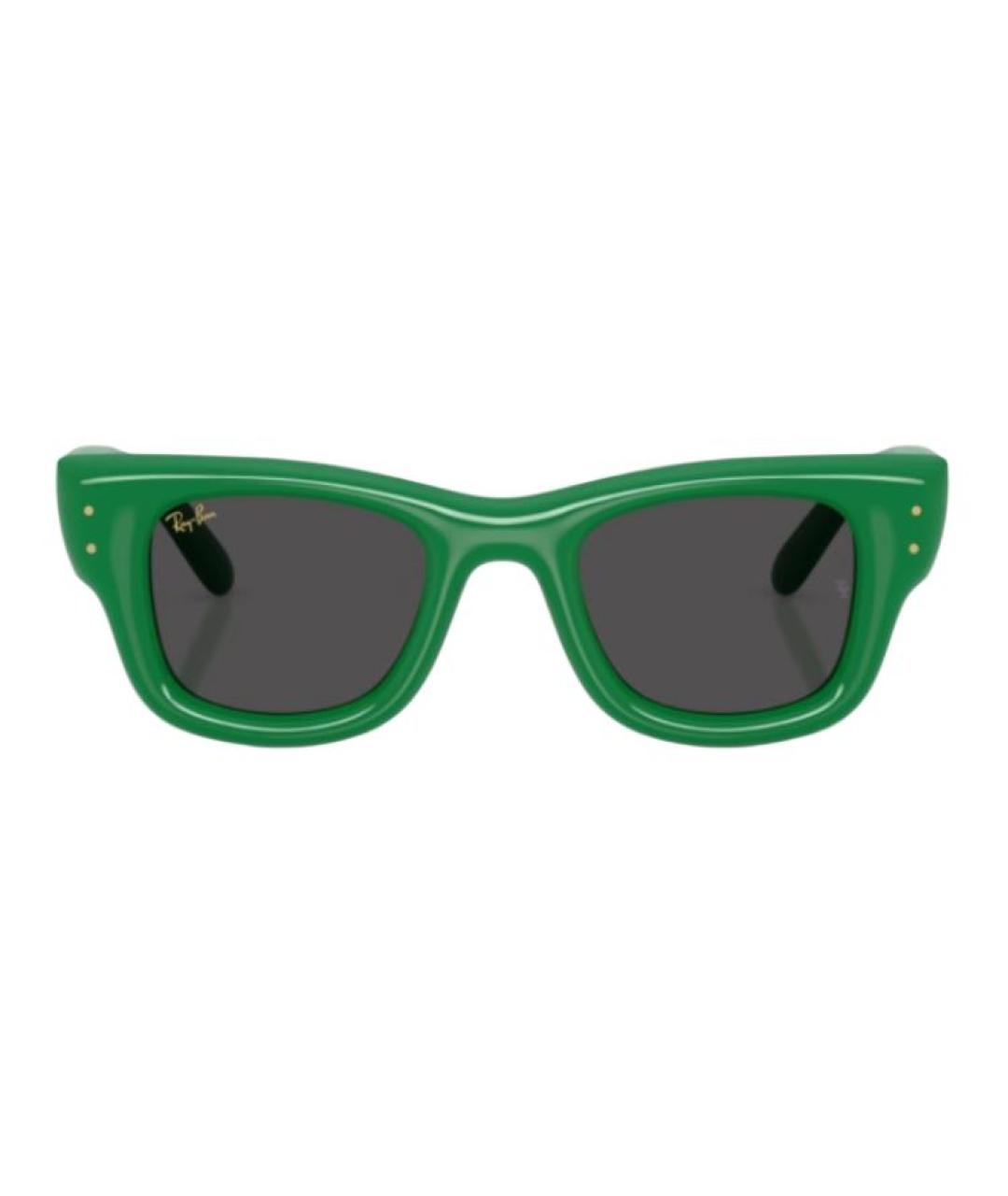 RAY BAN Зеленые пластиковые солнцезащитные очки, фото 2