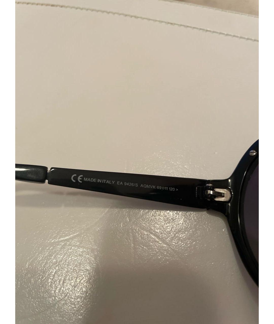 EMPORIO ARMANI Черные пластиковые солнцезащитные очки, фото 5