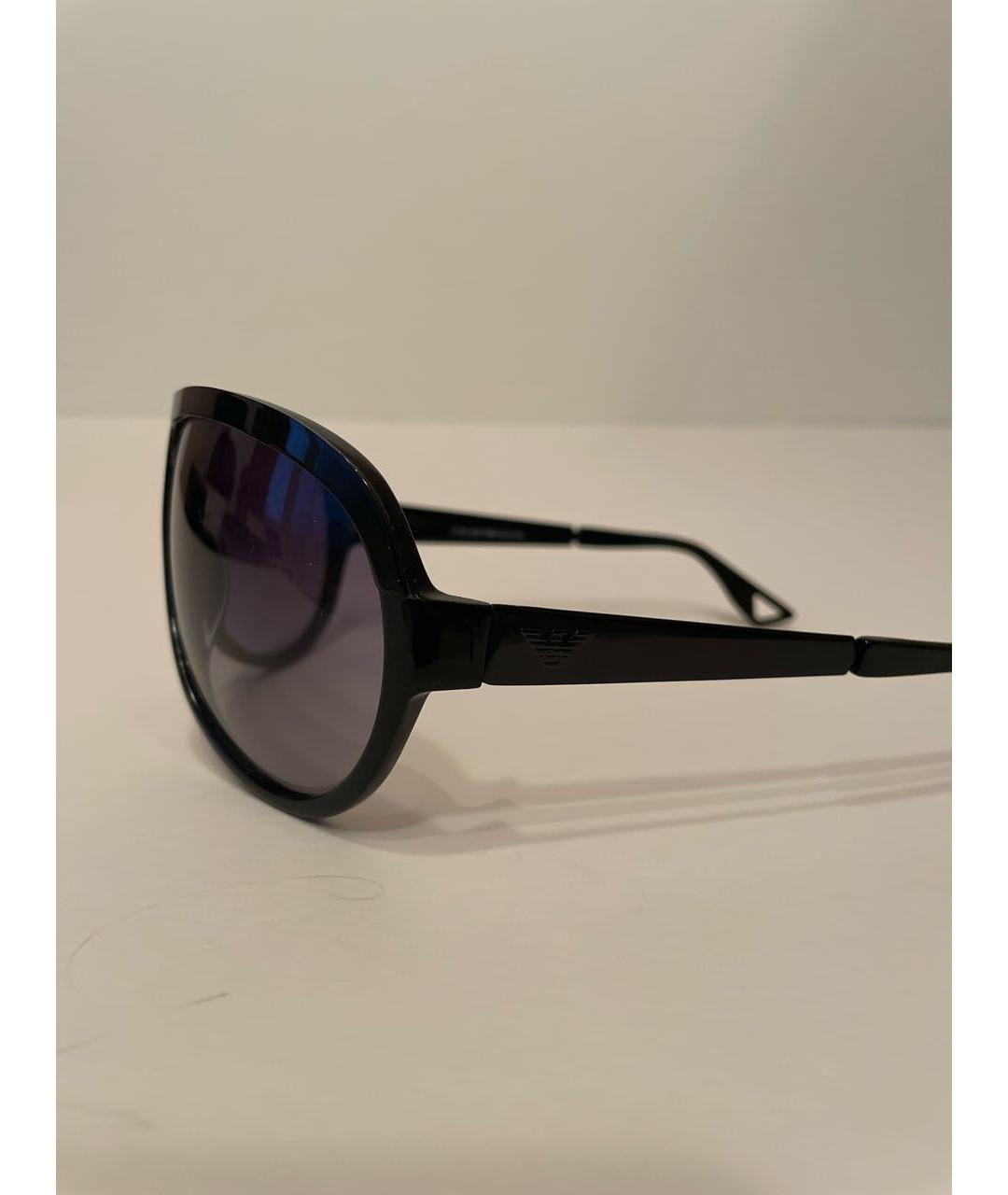 EMPORIO ARMANI Черные пластиковые солнцезащитные очки, фото 3