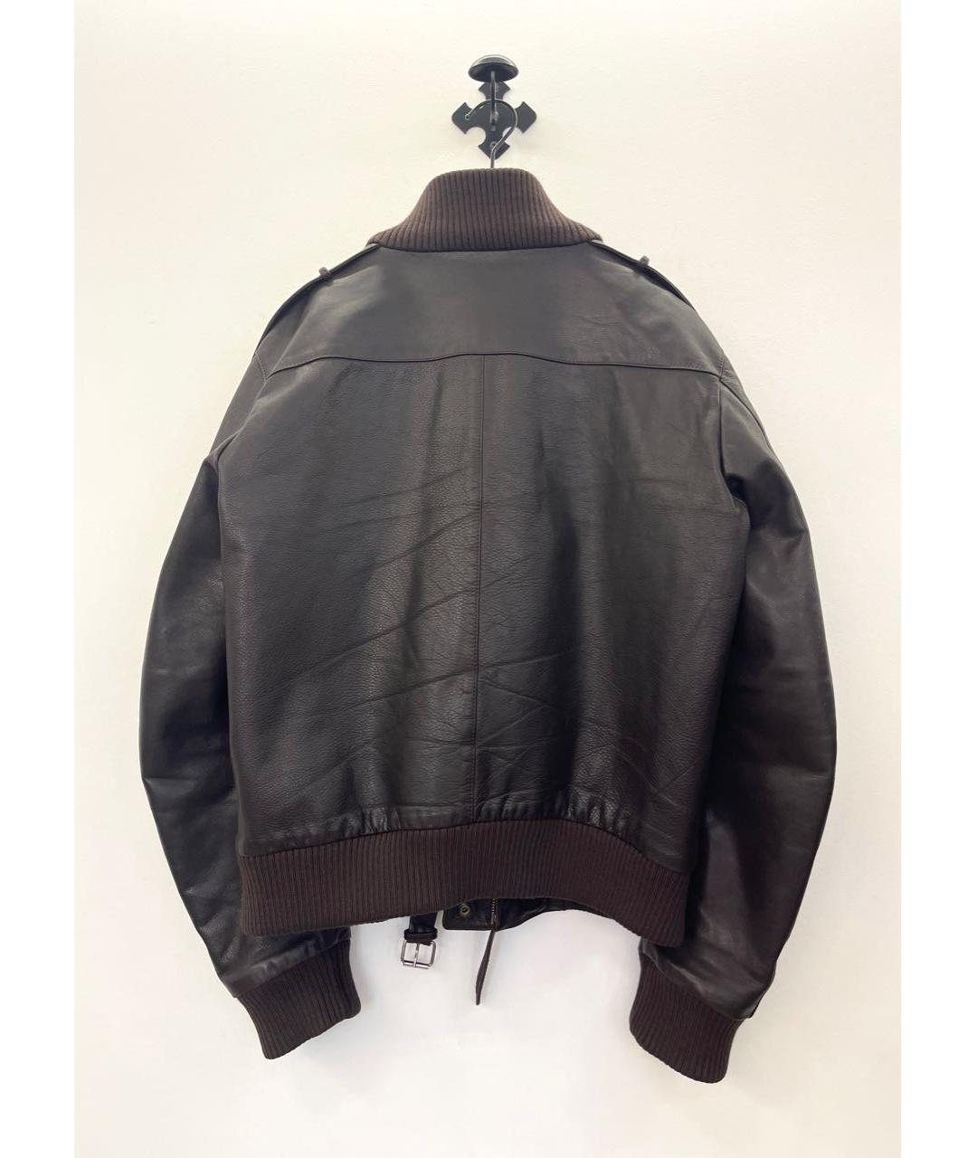 MAISON MARGIELA Коричневая кожаная куртка, фото 6