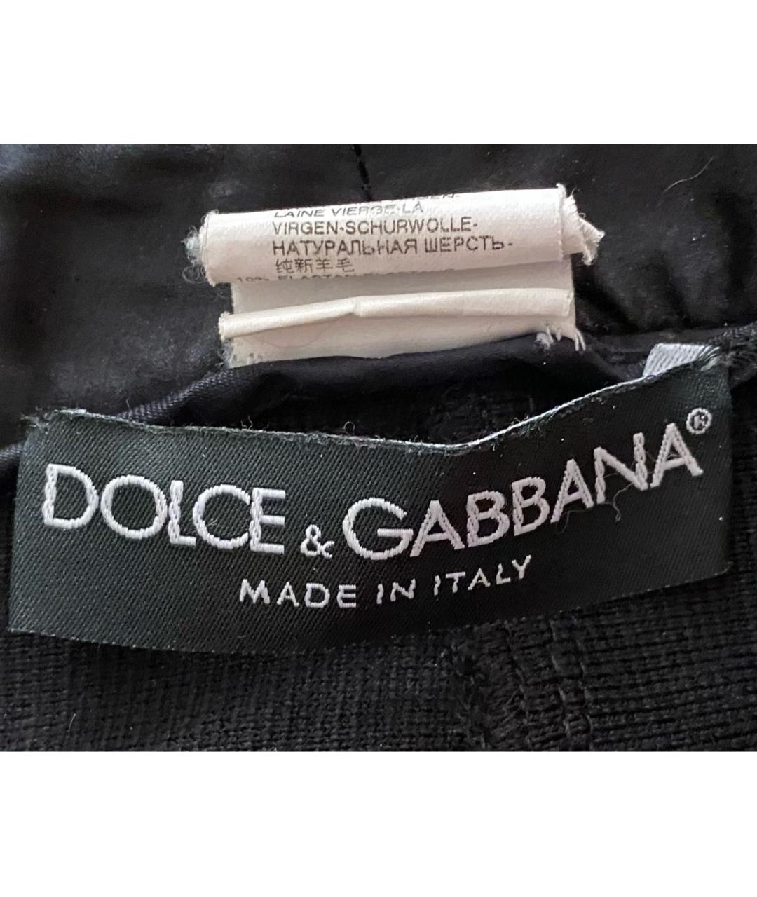 DOLCE&GABBANA Черные шерстяные брюки узкие, фото 7