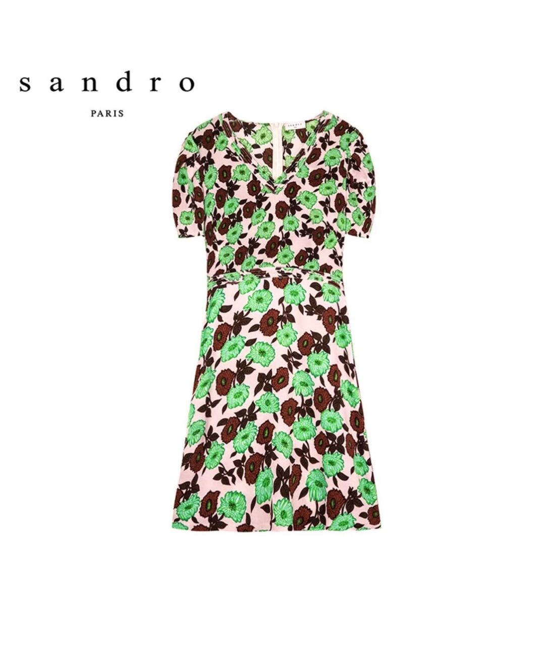 SANDRO Мульти шелковое повседневное платье, фото 6