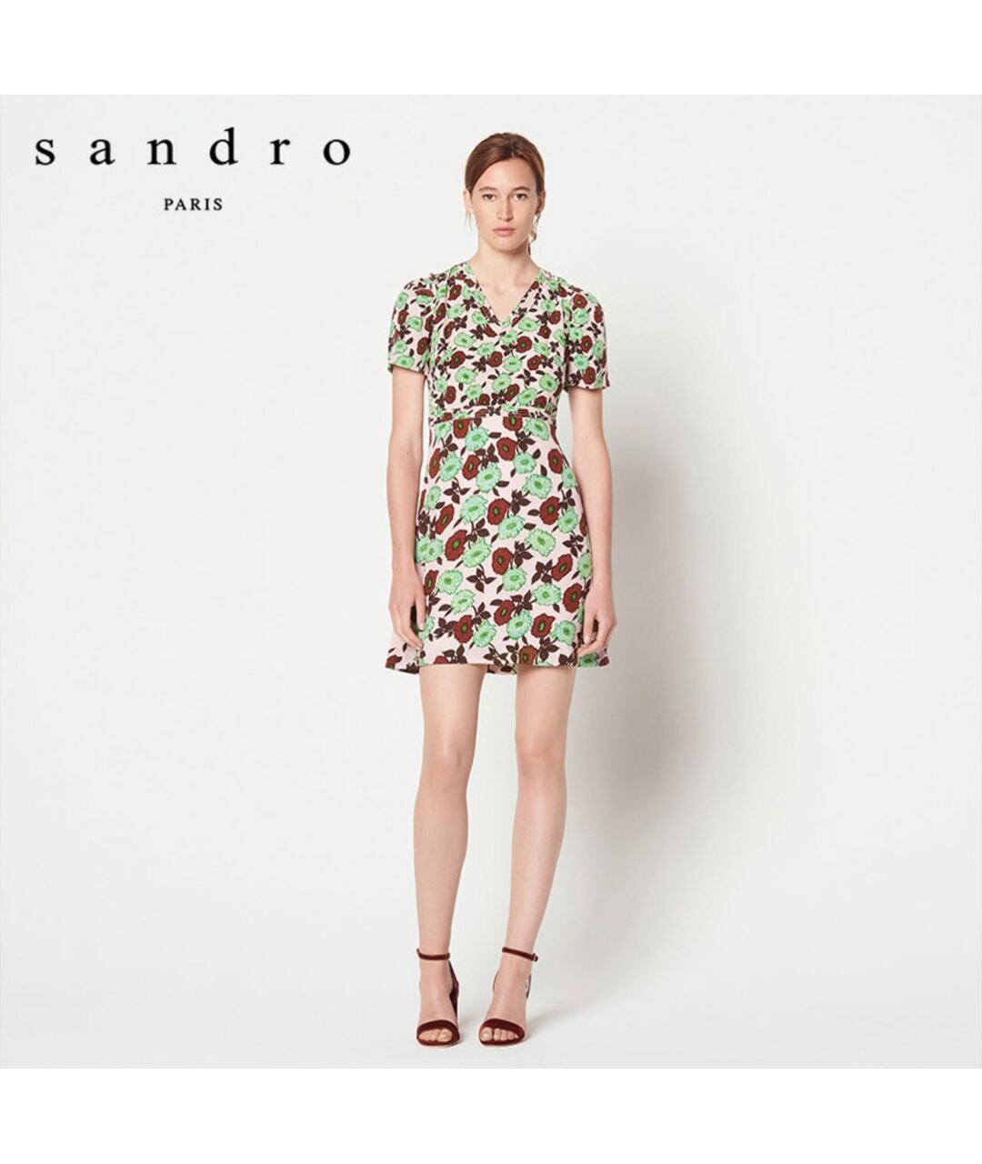 SANDRO Мульти шелковое повседневное платье, фото 3