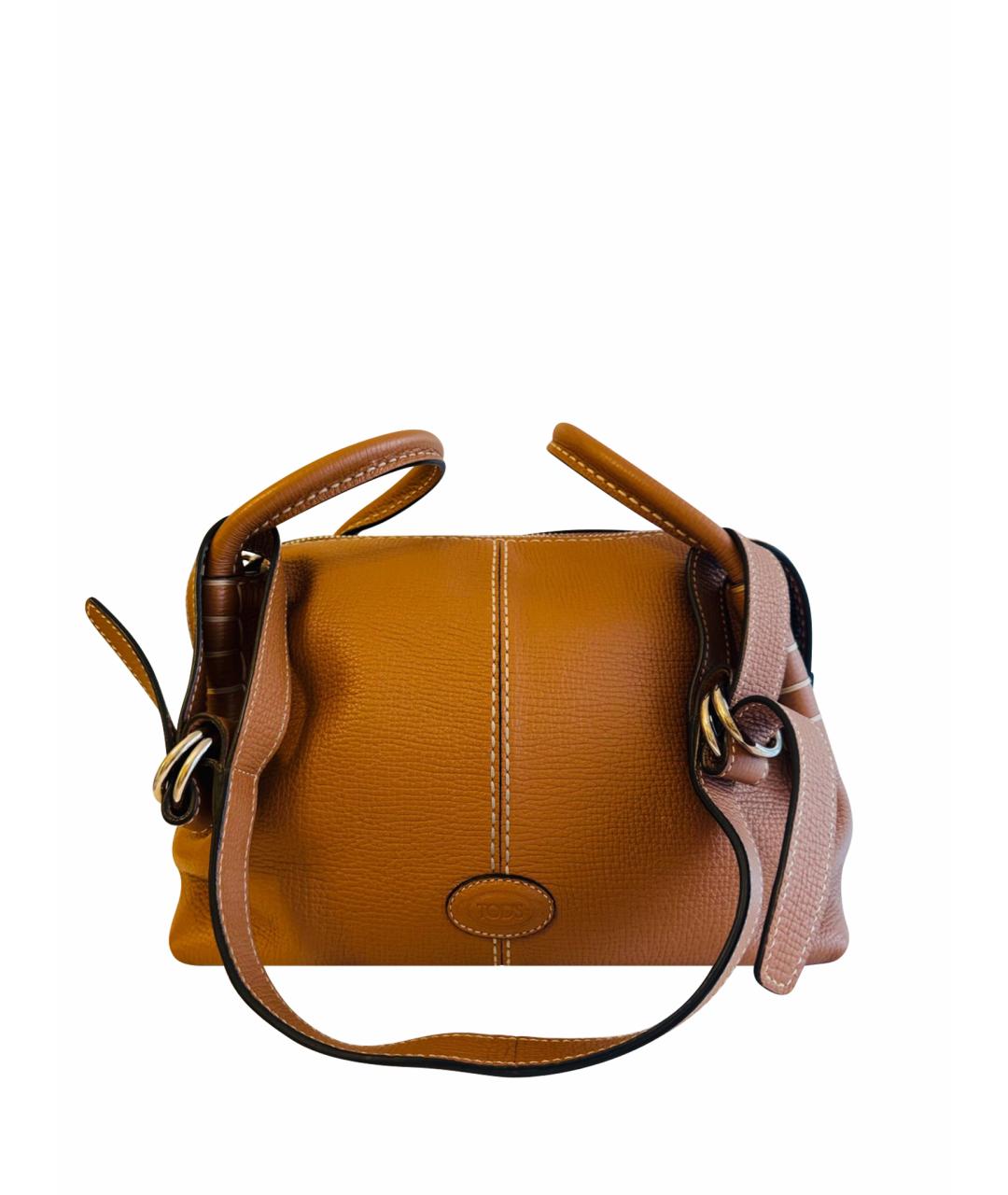 TOD'S Бежевая кожаная сумка через плечо, фото 1