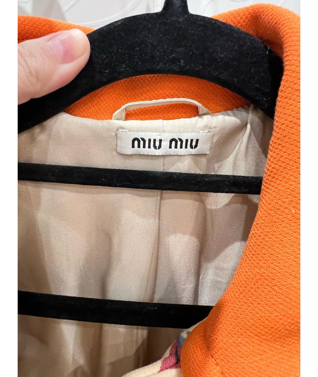MIU MIU Мульти шерстяное пальто, фото 7