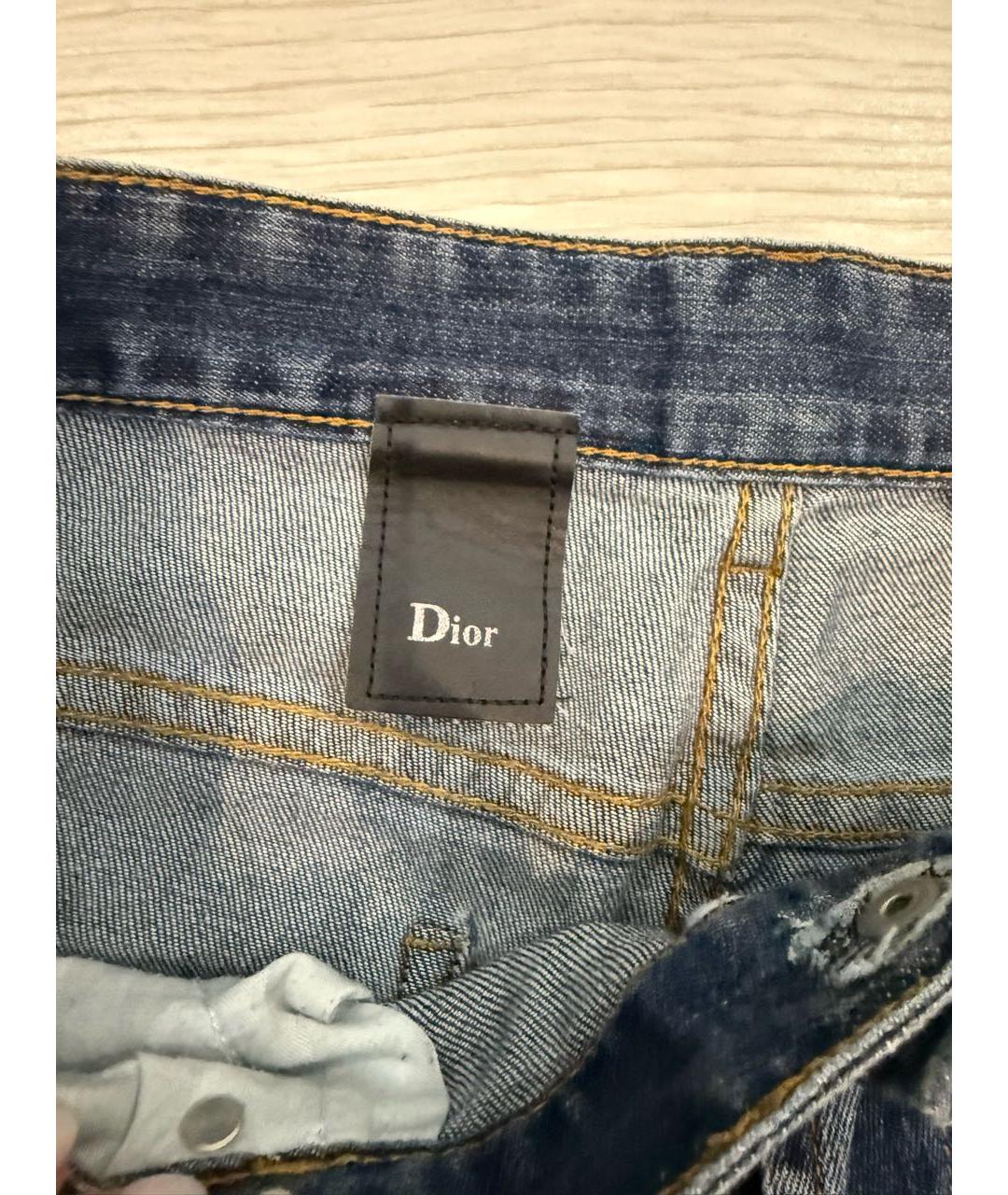 DIOR BEAUTY Синие прямые джинсы, фото 3