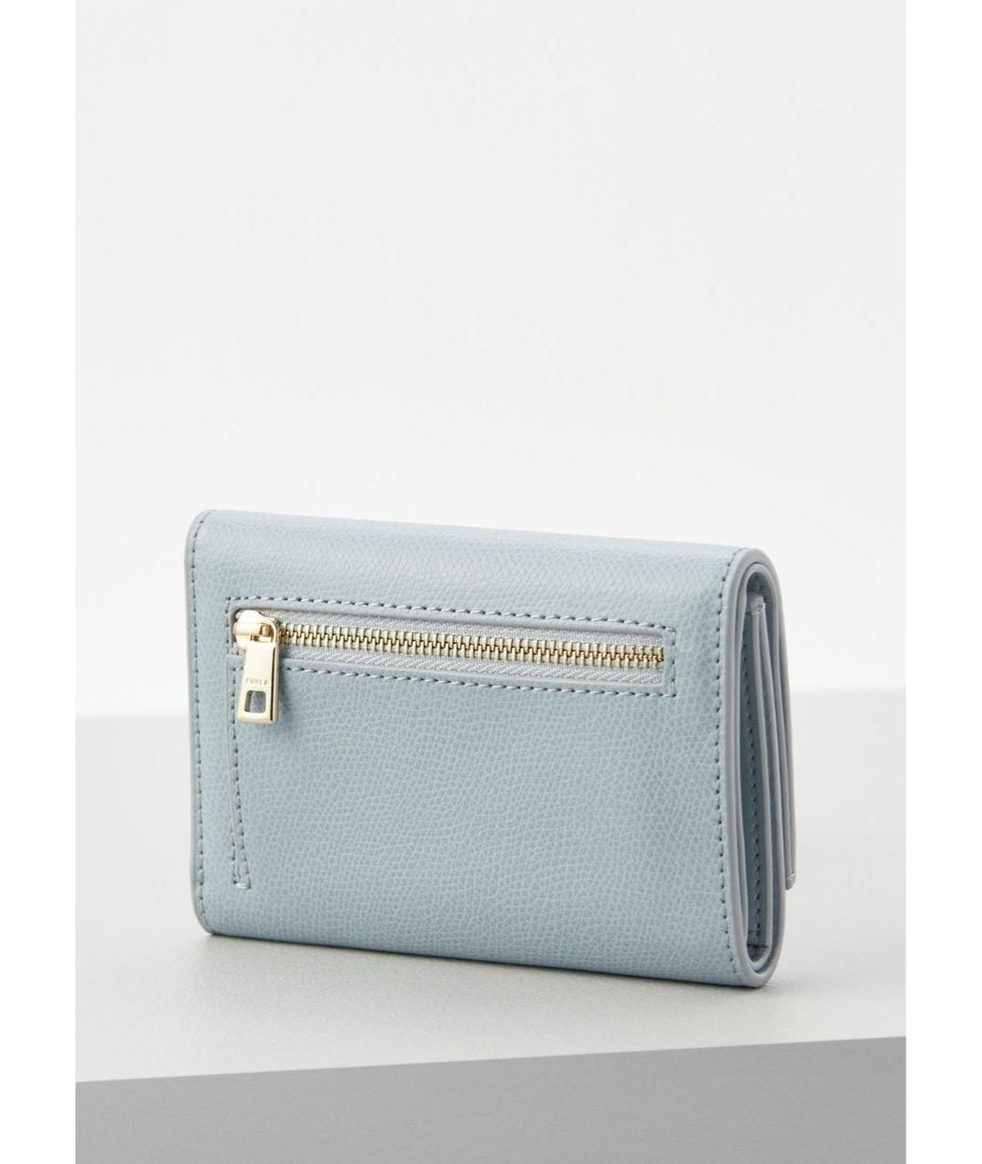 FURLA Бирюзовый кожаный кошелек, фото 3