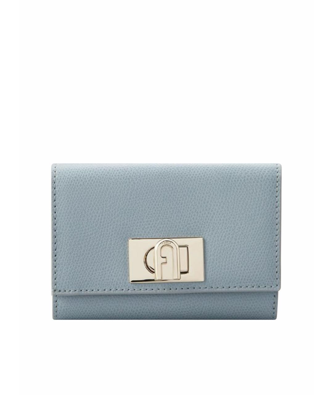 FURLA Бирюзовый кожаный кошелек, фото 5