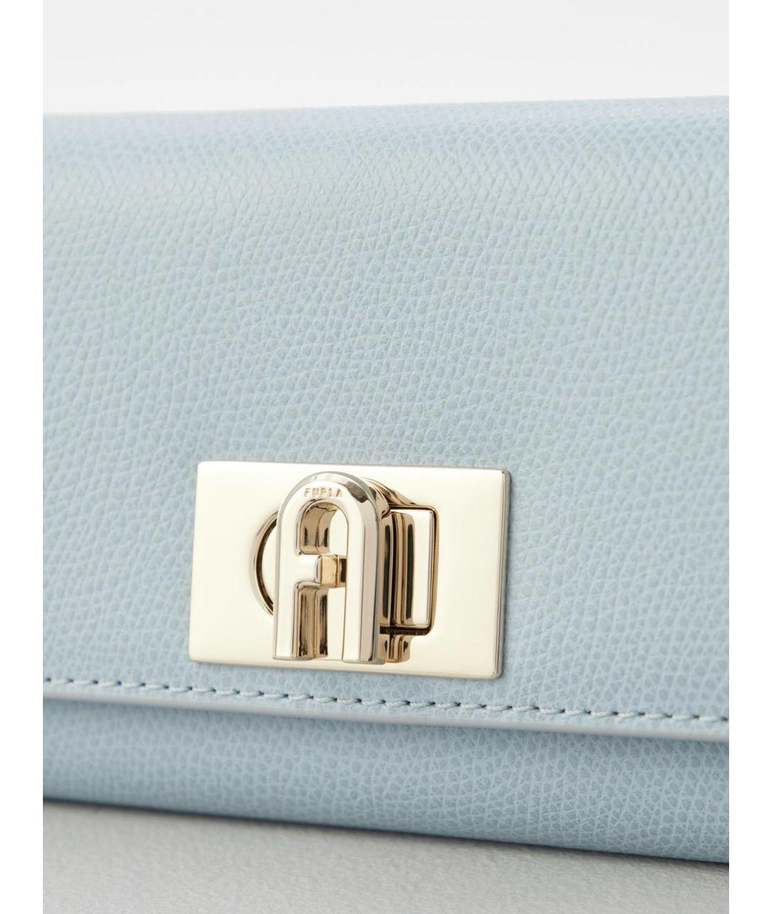 FURLA Бирюзовый кожаный кошелек, фото 2