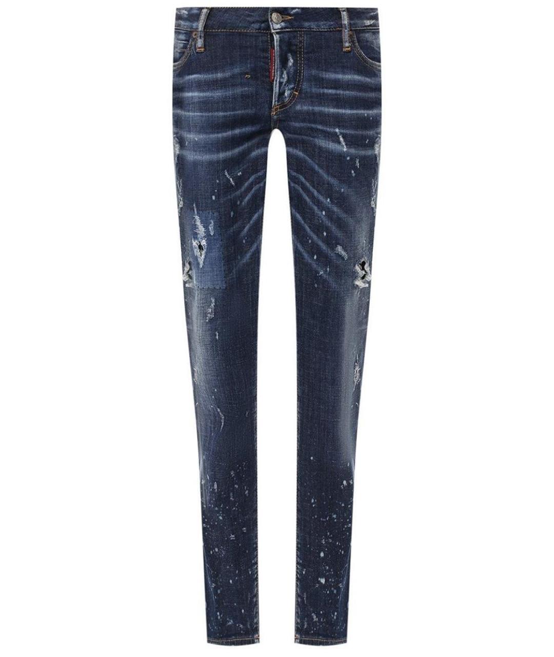 DSQUARED2 Синие хлопковые джинсы слим, фото 1