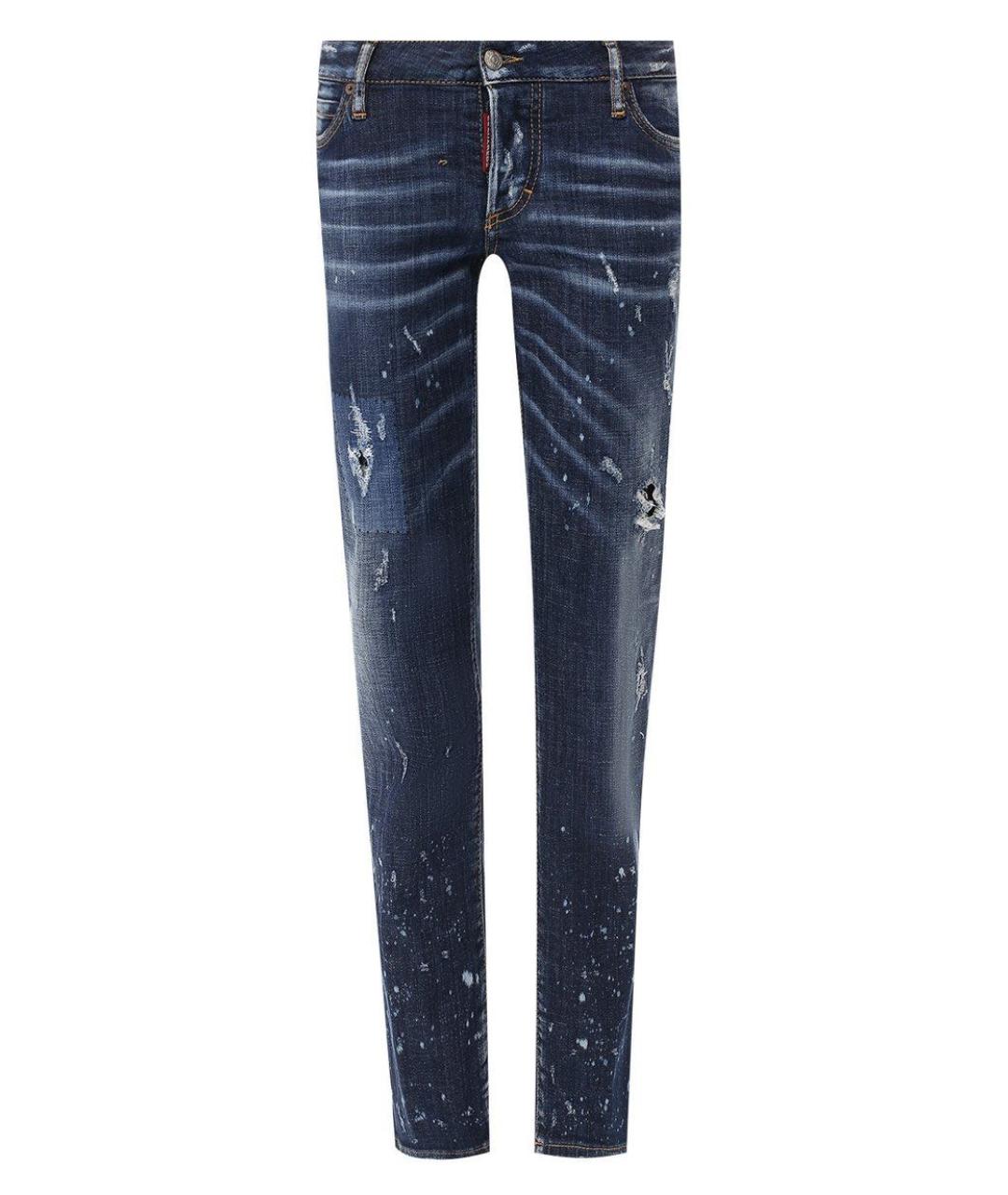 DSQUARED2 Синие хлопковые джинсы слим, фото 8