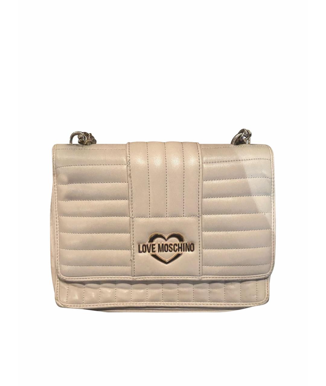 LOVE MOSCHINO Бежевая сумка через плечо из искусственной кожи, фото 1