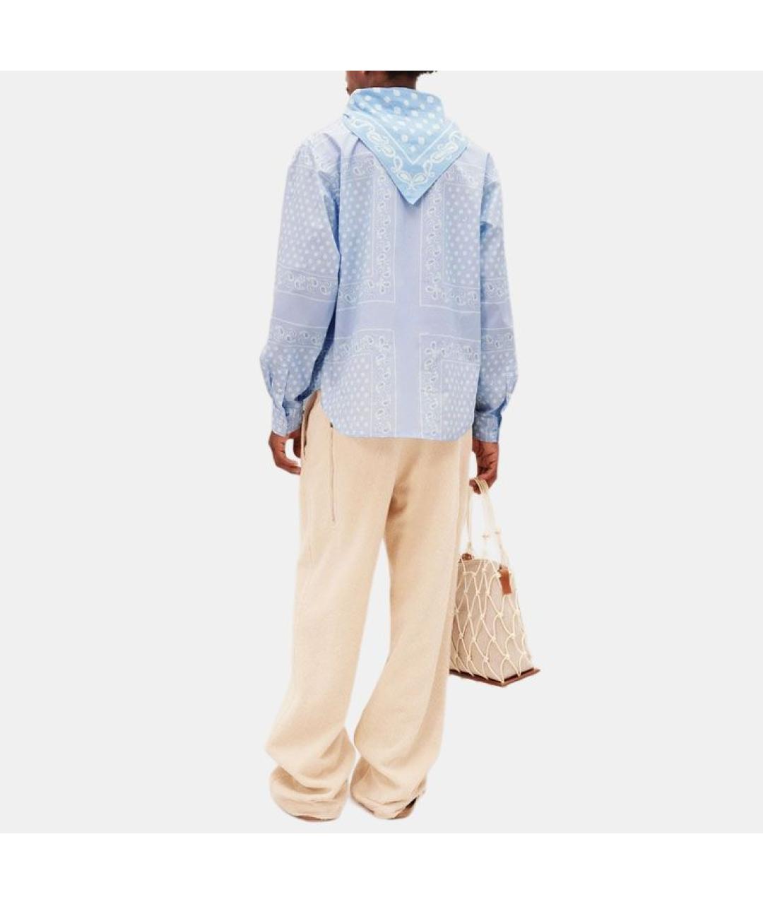 JACQUEMUS Синяя хлопковая кэжуал рубашка, фото 3