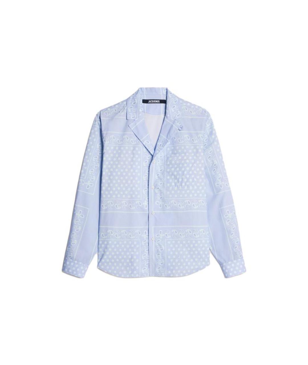 JACQUEMUS Синяя хлопковая кэжуал рубашка, фото 1