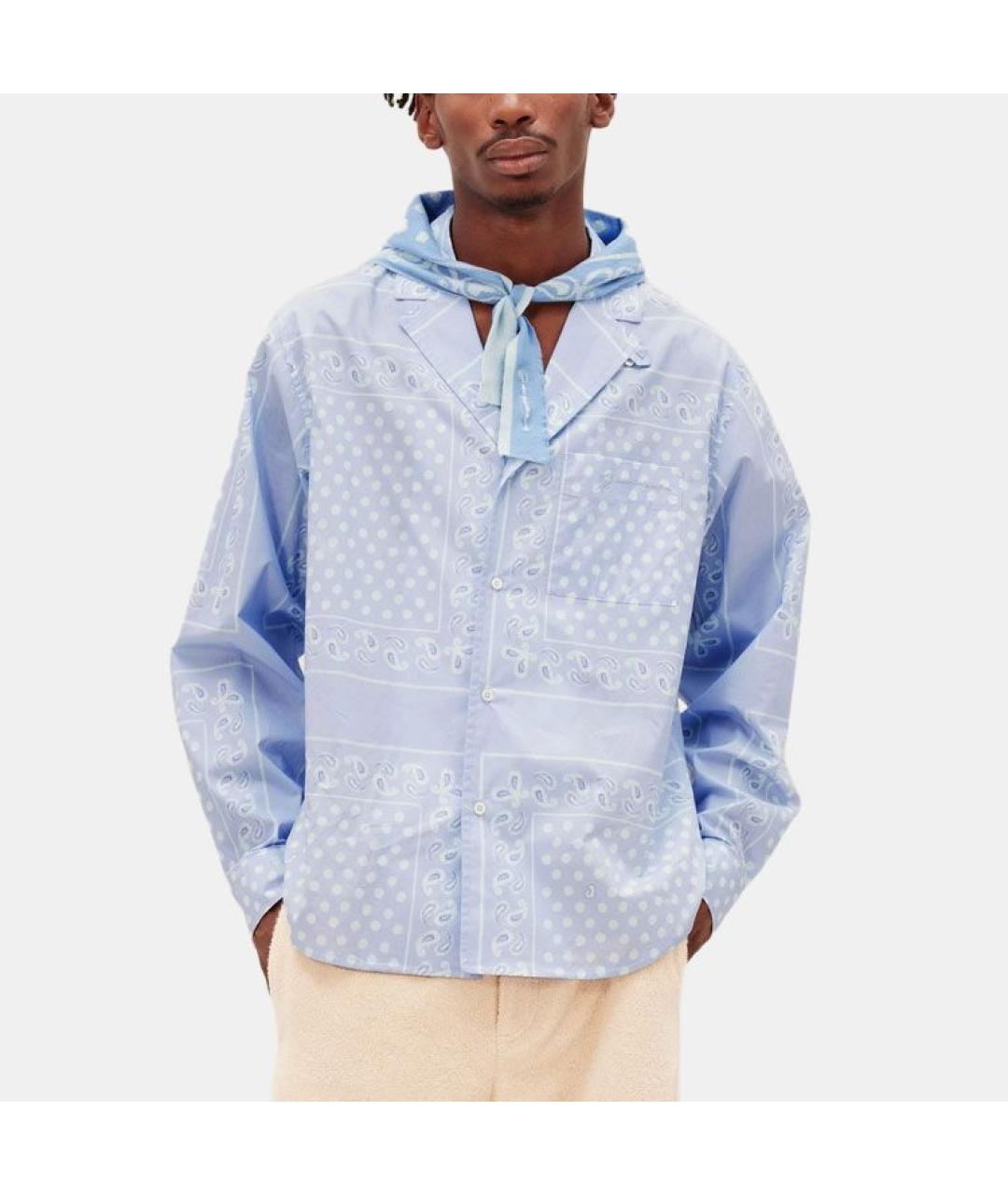 JACQUEMUS Синяя хлопковая кэжуал рубашка, фото 2
