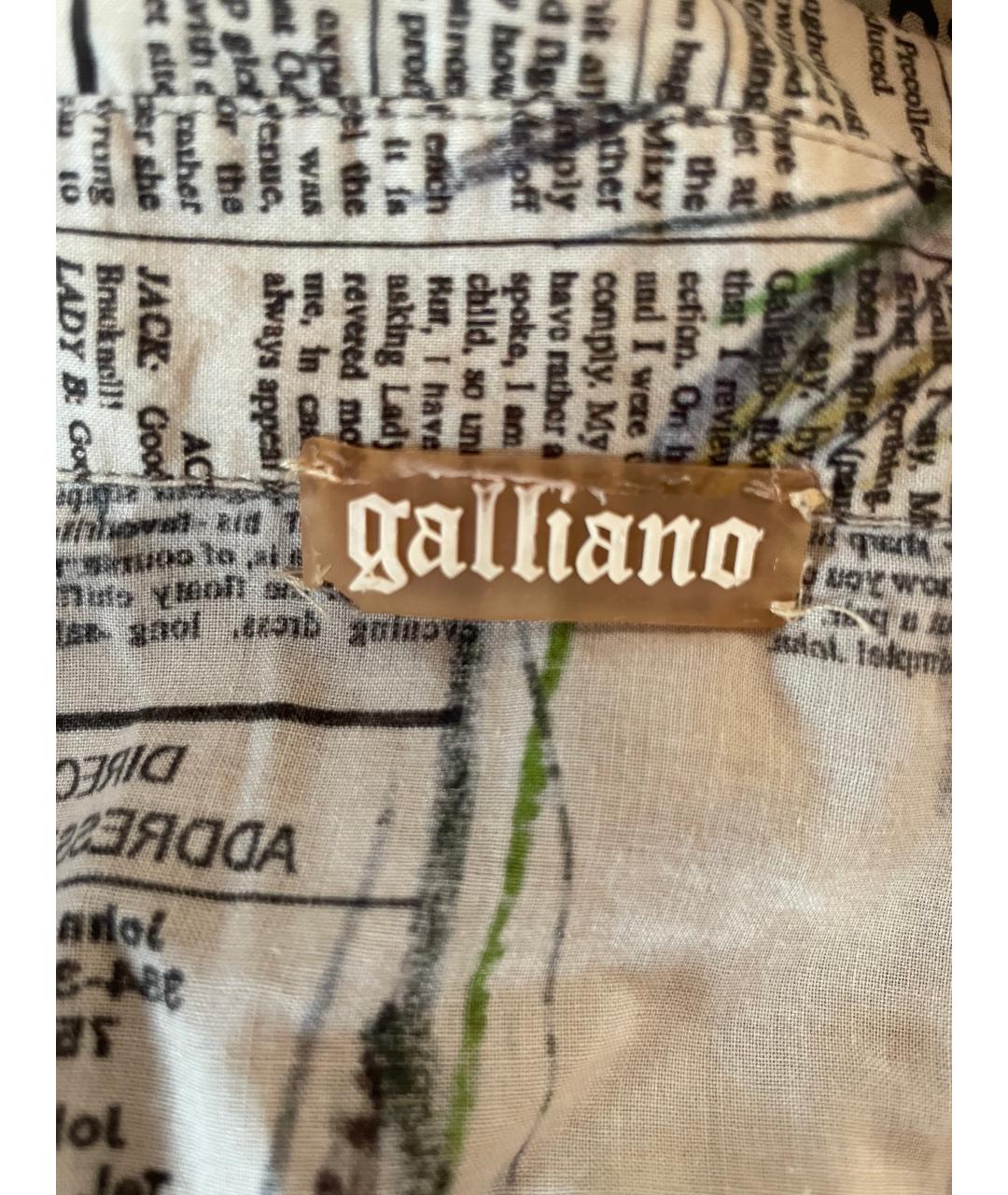 JOHN GALLIANO Белая хлопковая кэжуал рубашка, фото 3