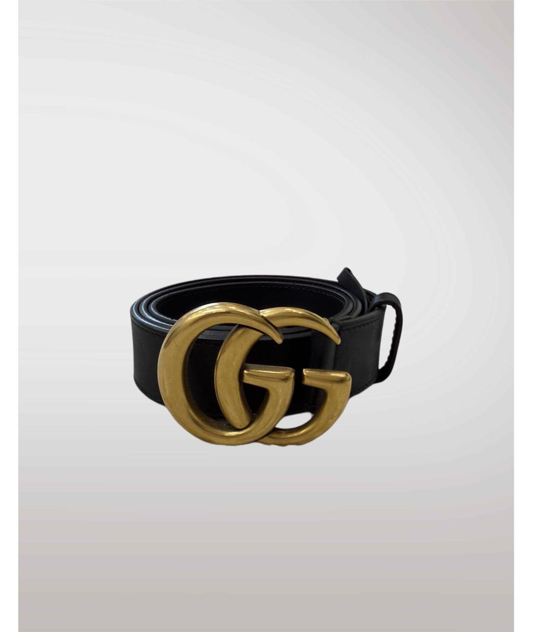 GUCCI Черный кожаный ремень, фото 5