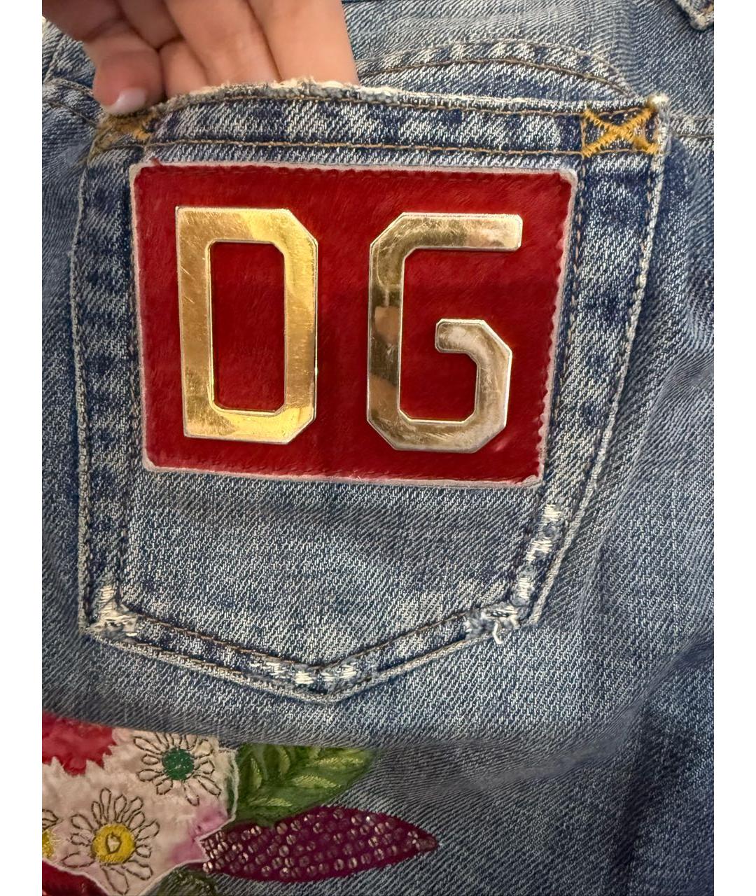 DOLCE&GABBANA Голубые прямые джинсы, фото 7
