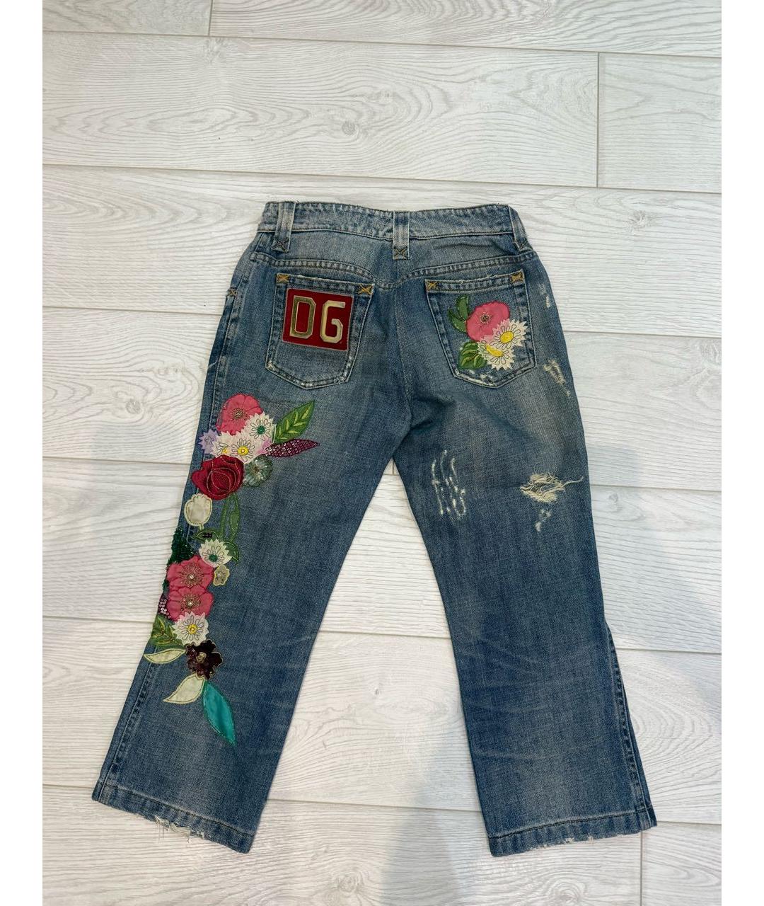 DOLCE&GABBANA Голубые прямые джинсы, фото 2