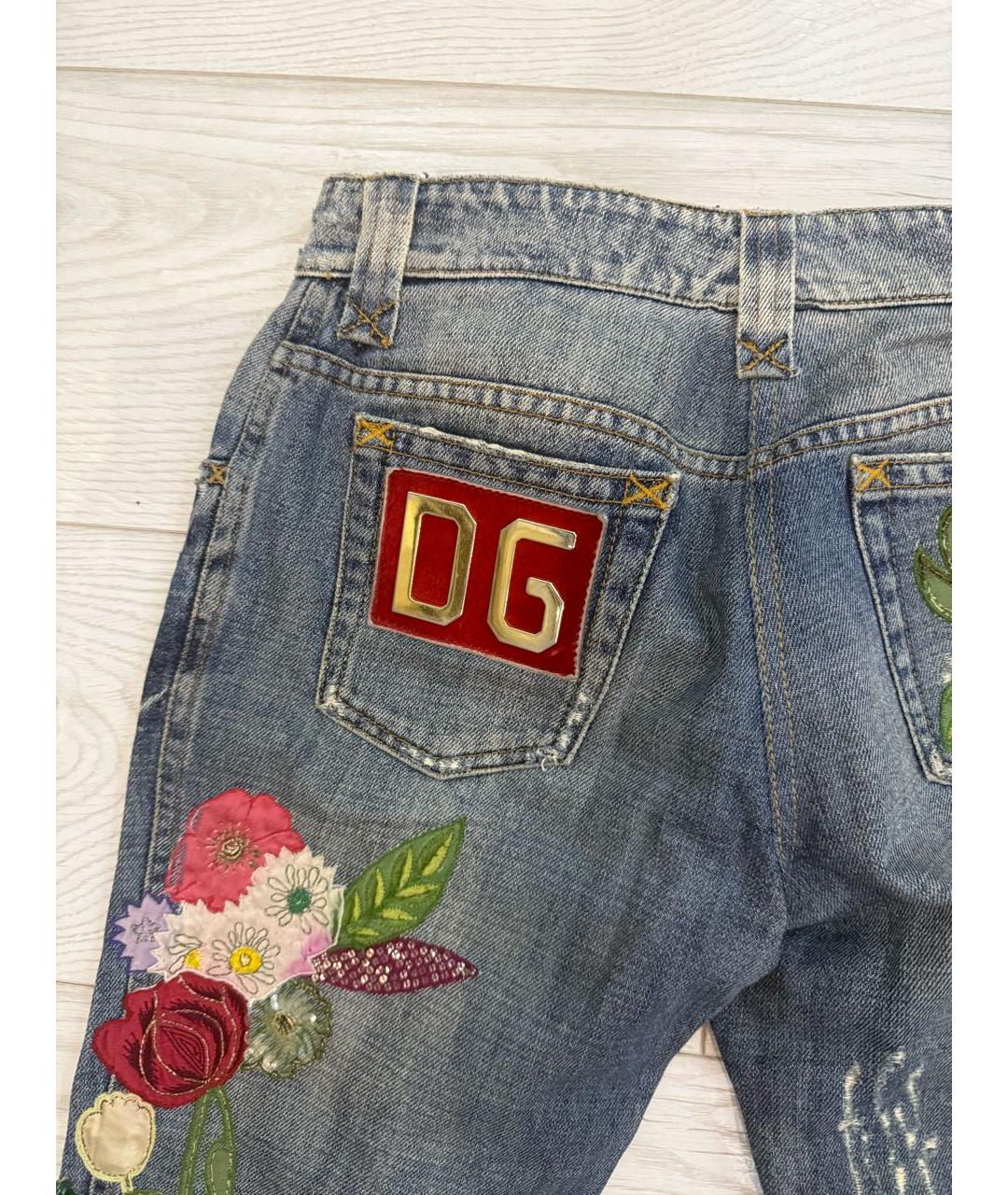 DOLCE&GABBANA Голубые прямые джинсы, фото 6