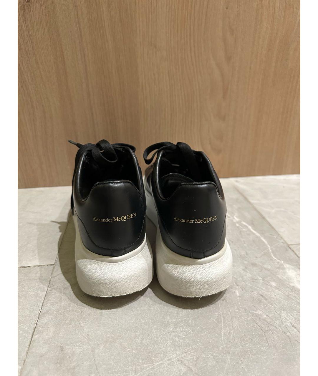 ALEXANDER MCQUEEN Черные кожаные кеды, фото 3