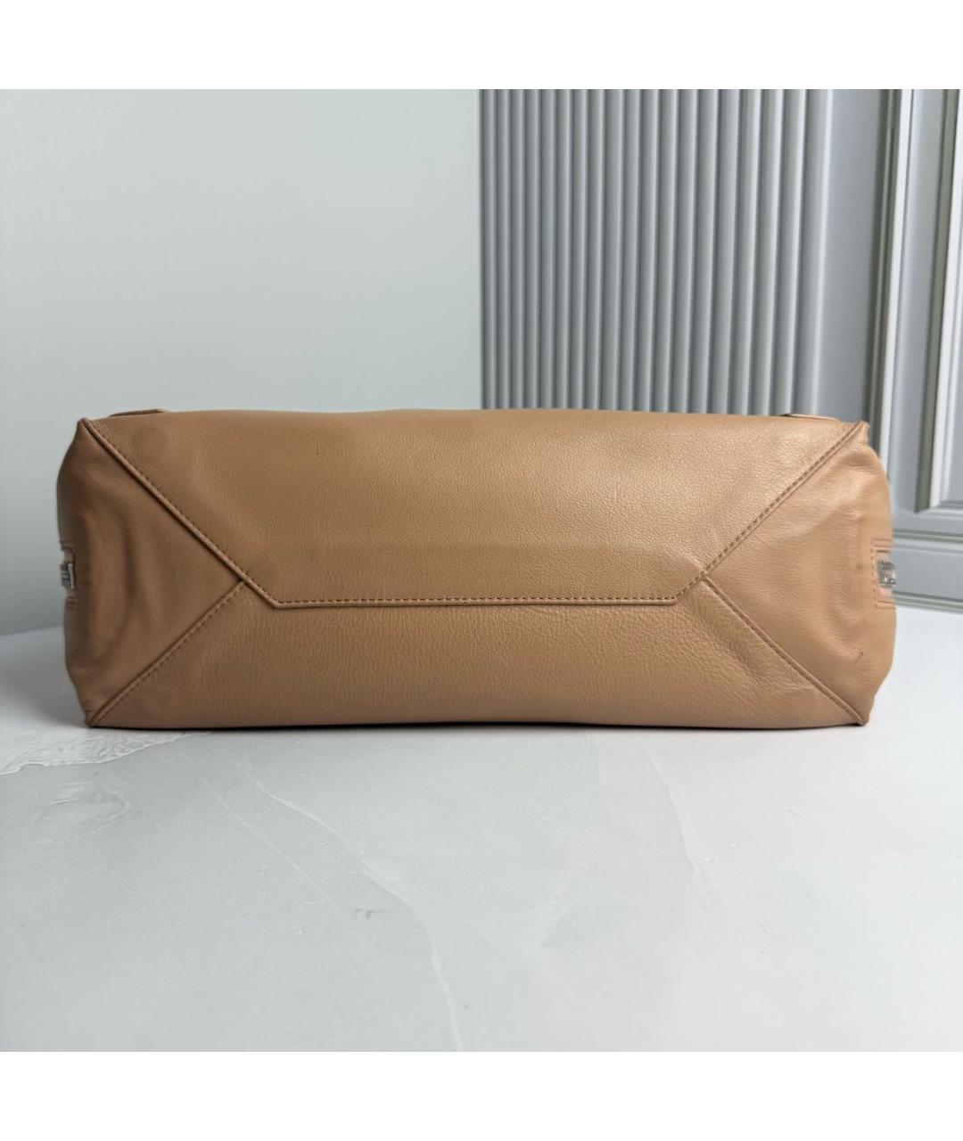 BALENCIAGA Бежевая кожаная сумка тоут, фото 3