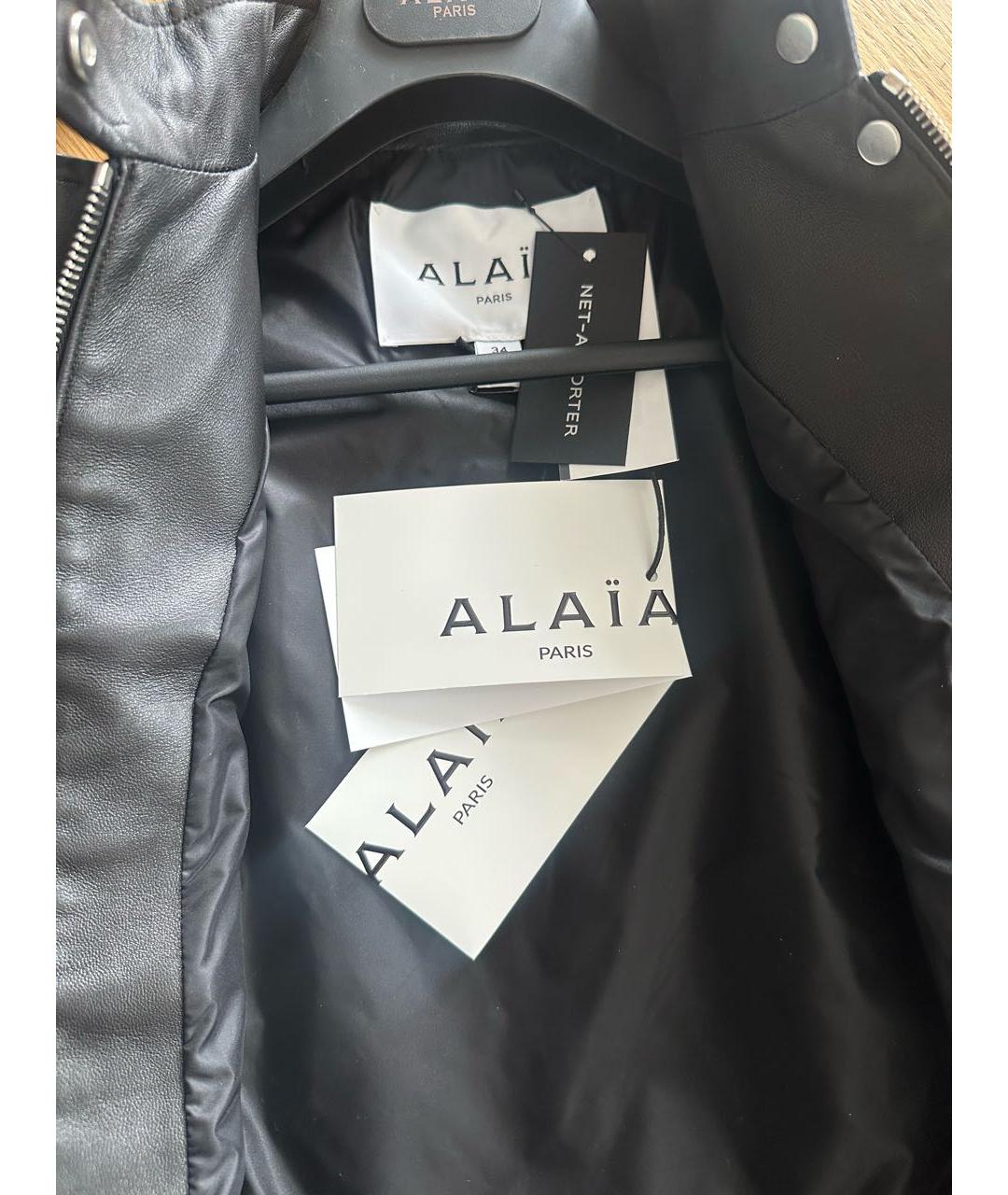 ALAIA Черная кожаная куртка, фото 4
