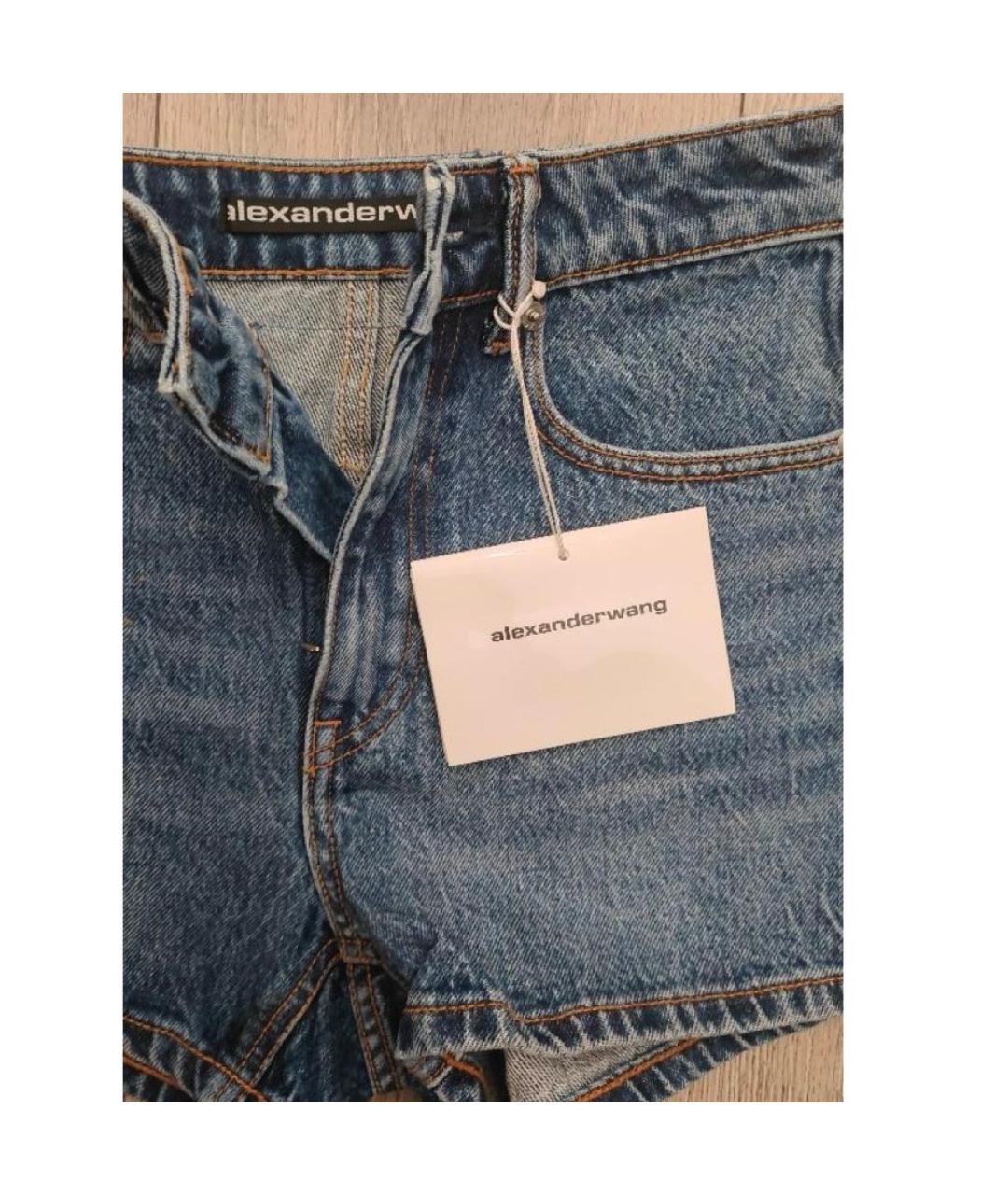 ALEXANDER WANG Синие хлопковые шорты, фото 3