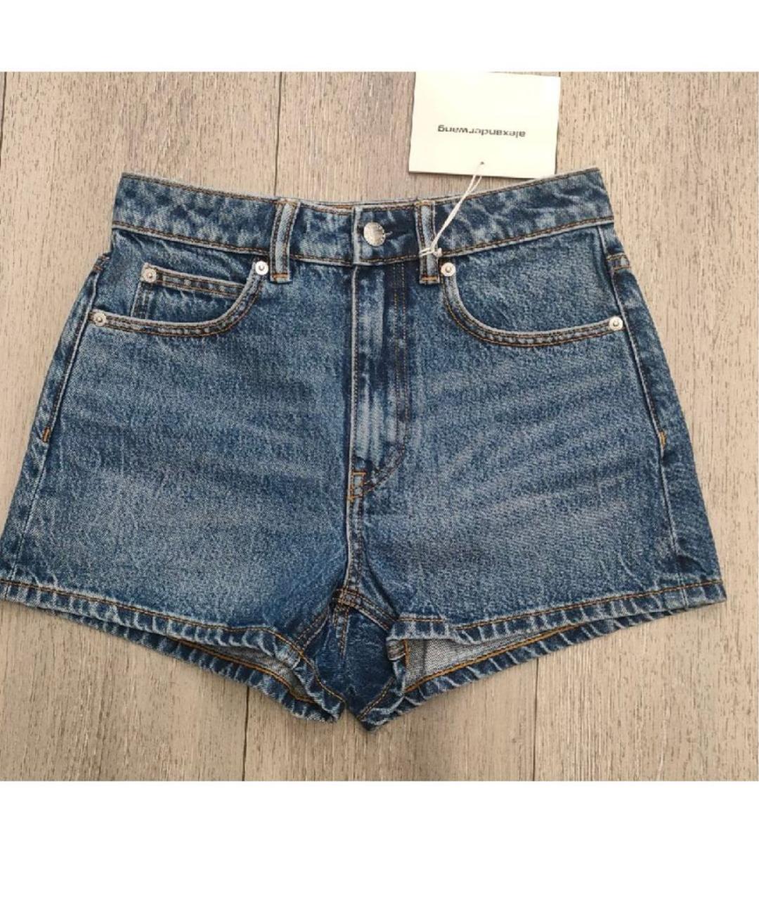 ALEXANDER WANG Синие хлопковые шорты, фото 7