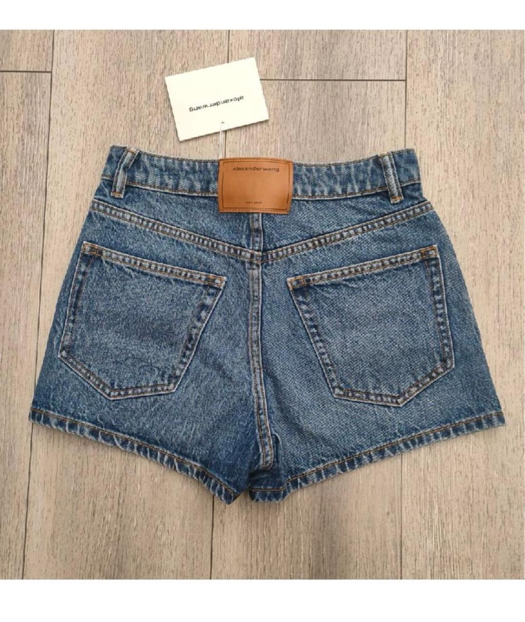ALEXANDER WANG Синие хлопковые шорты, фото 2