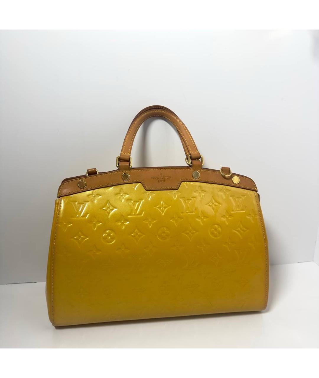LOUIS VUITTON Желтая сумка с короткими ручками, фото 5