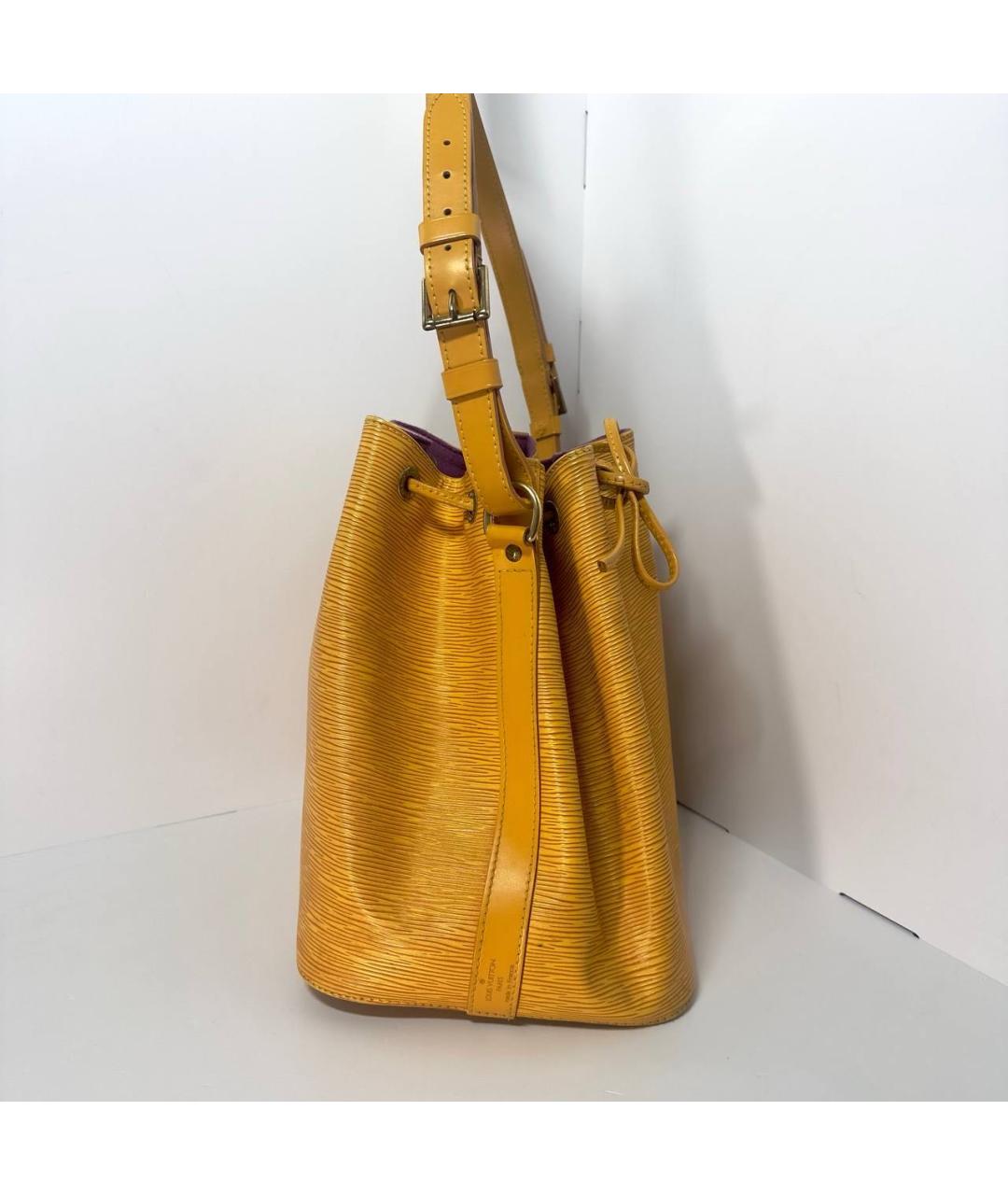 LOUIS VUITTON Желтая сумка с короткими ручками, фото 6