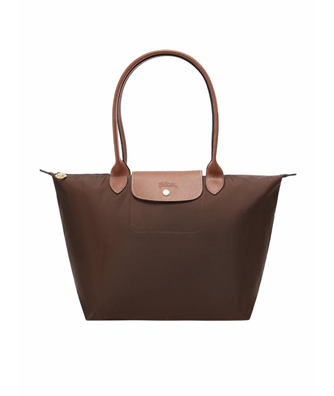 LONGCHAMP Коричневая кожаная сумка через плечо, фото 1