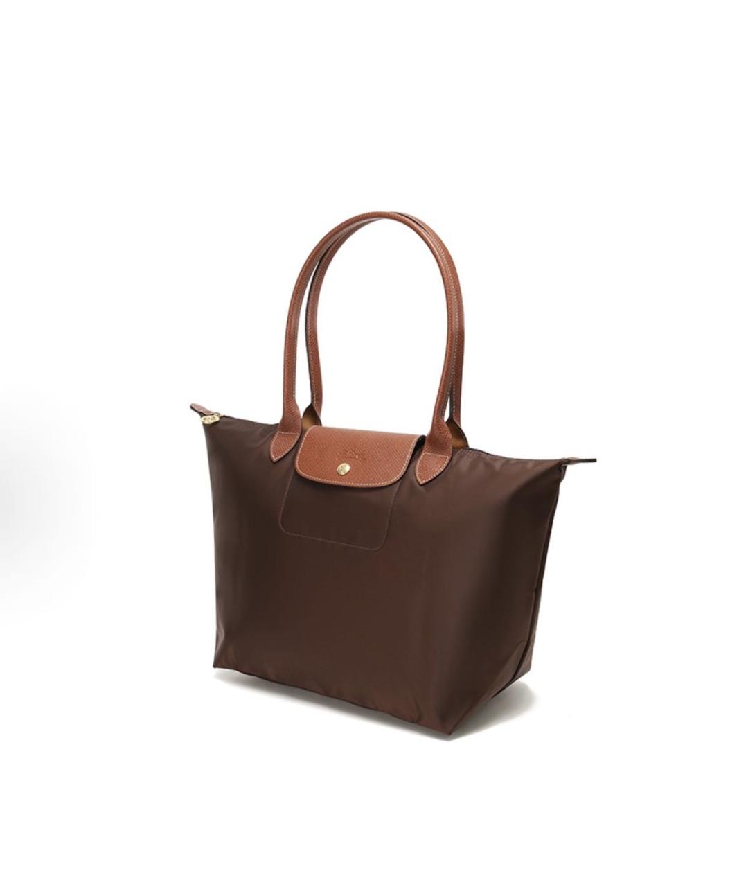 LONGCHAMP Коричневая кожаная сумка через плечо, фото 2