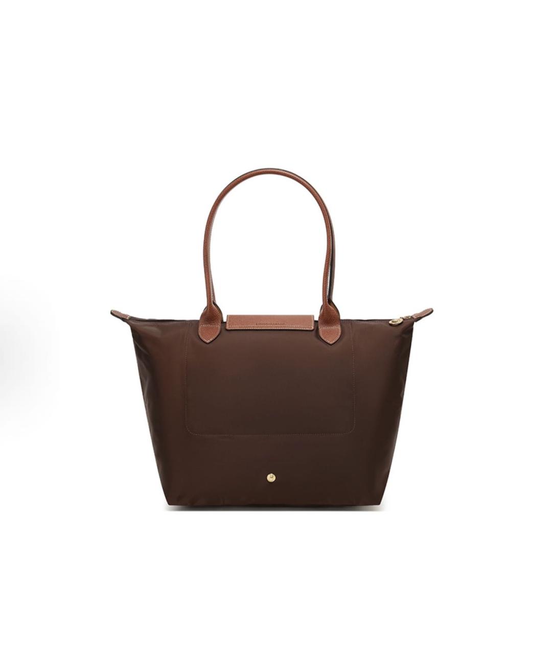 LONGCHAMP Коричневая кожаная сумка через плечо, фото 3