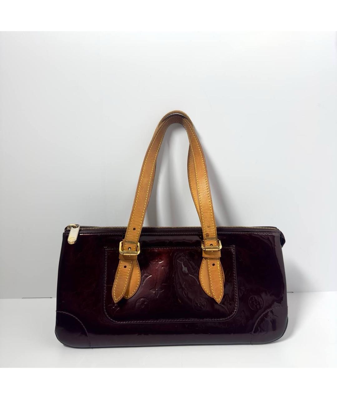 LOUIS VUITTON Бордовая сумка с короткими ручками, фото 9