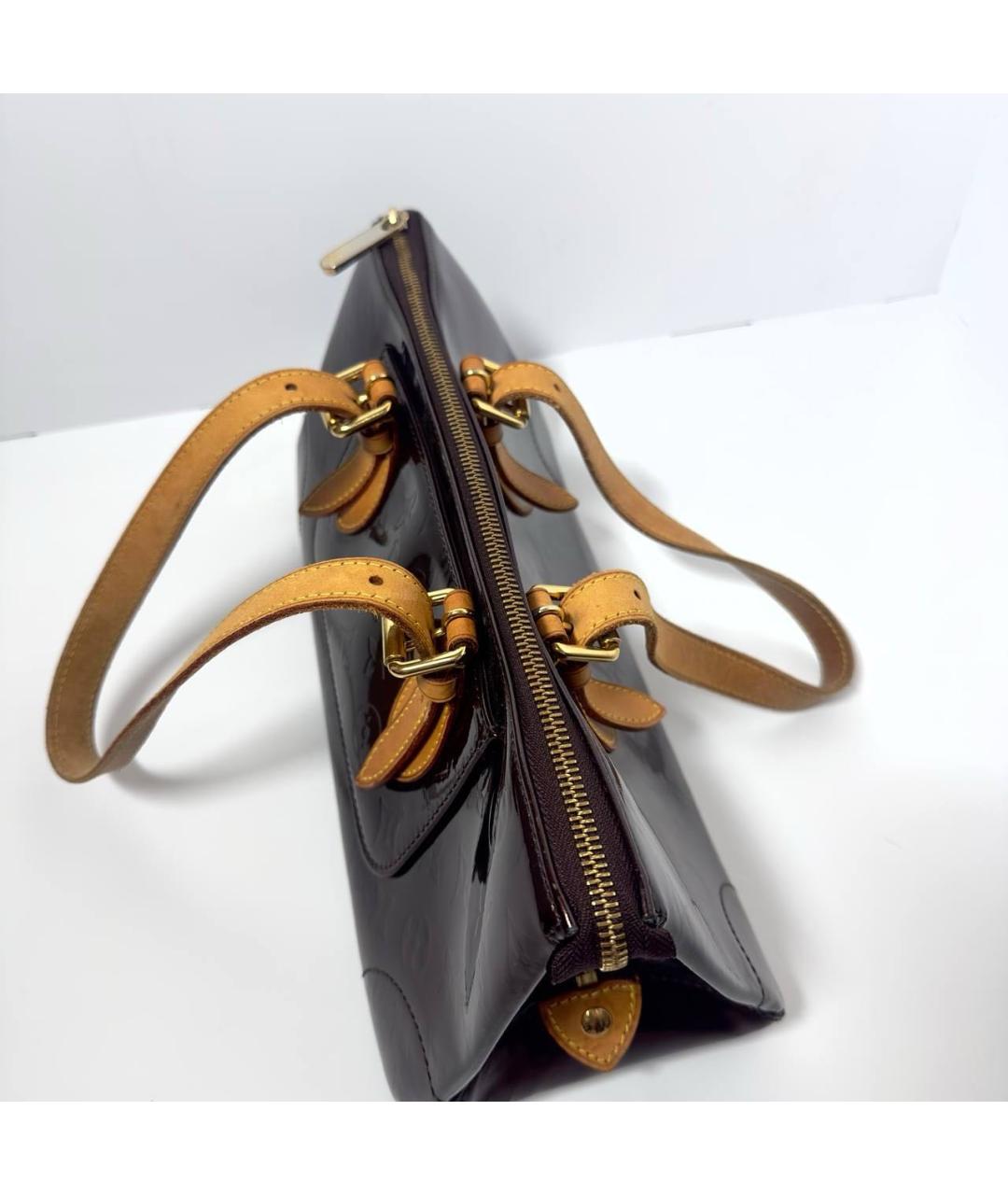 LOUIS VUITTON Бордовая сумка с короткими ручками, фото 2