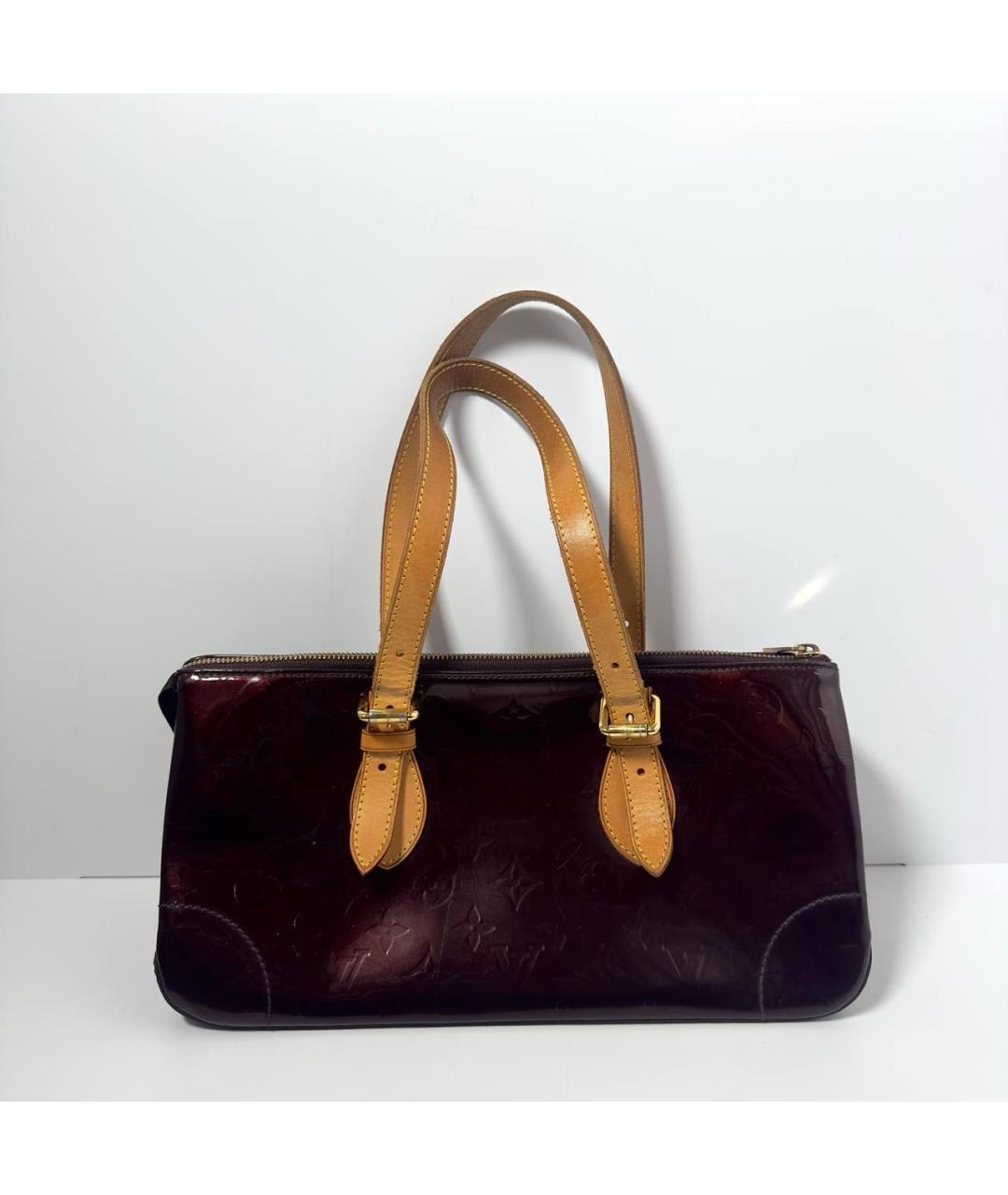 LOUIS VUITTON Бордовая сумка с короткими ручками, фото 7