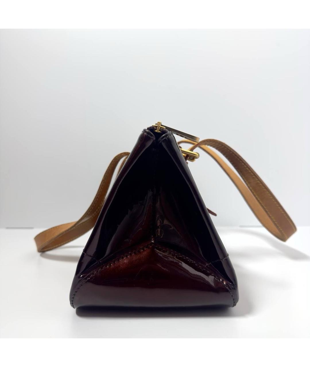 LOUIS VUITTON Бордовая сумка с короткими ручками, фото 8