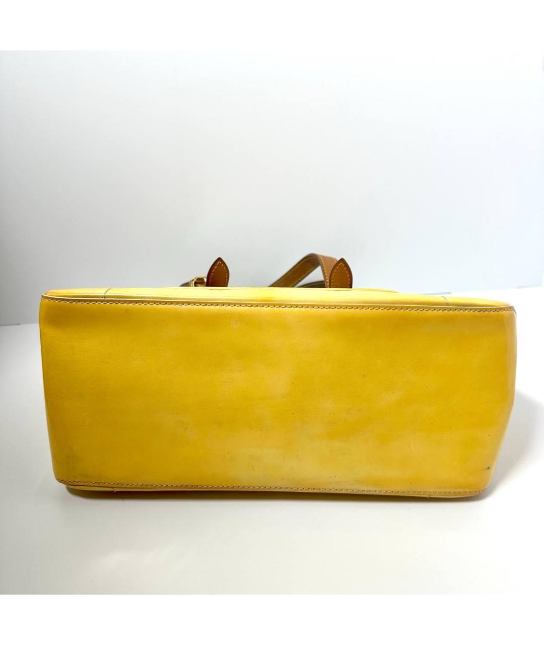 LOUIS VUITTON Желтая сумка с короткими ручками, фото 4